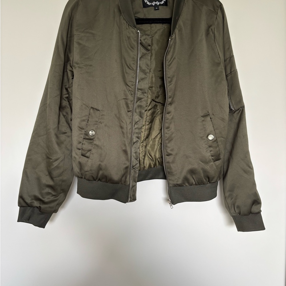 Ambiance Olive Bomber Jacket